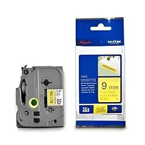 Brother TZES621 0.35" x 26.2', Black on Yellow