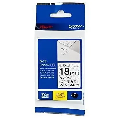 Brother TZESE4 0.7" x 26.2' Black on White