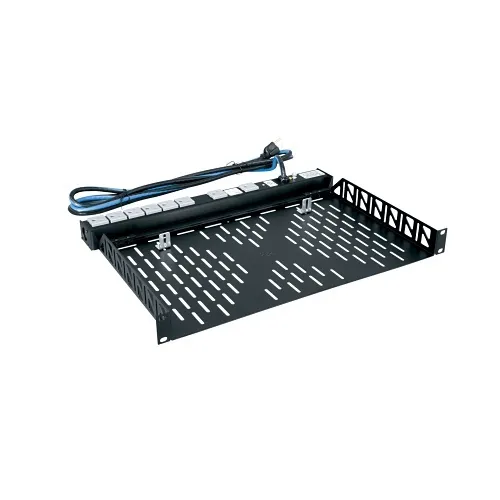 Middle Atlantic U1V Utility Rack Mounted Shelf, 10.8" Depth, Vented Rack Shelf, 1U RMS, Black