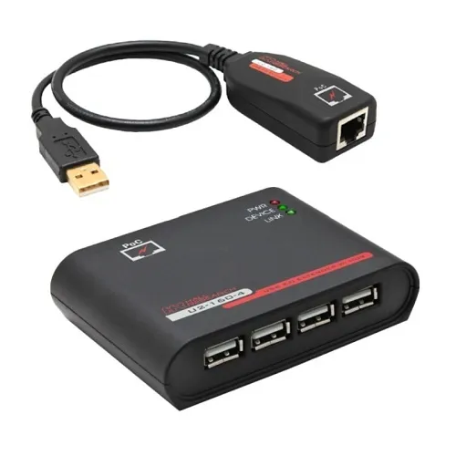 Hall U2-160-4 USB 2.0 On CAT6 Extender Kit with Hub