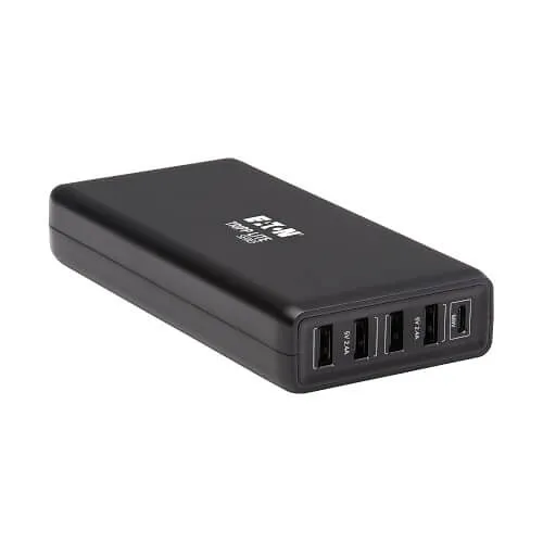 Tripp Lite U280-005-WS4C1 USB-IF Certified Multi-Device USB Charger, 110W Total, 1x USB-C PD 3.0 PD port (86W) and 4x USB-A Auto-sensing ports