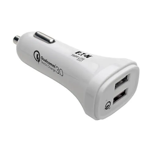 Tripp Lite U280-C02-S-QC3U Dual-Port USB Car Charger, Quick Charge - Dual USB-A 3.0, UL 2089 Certified
