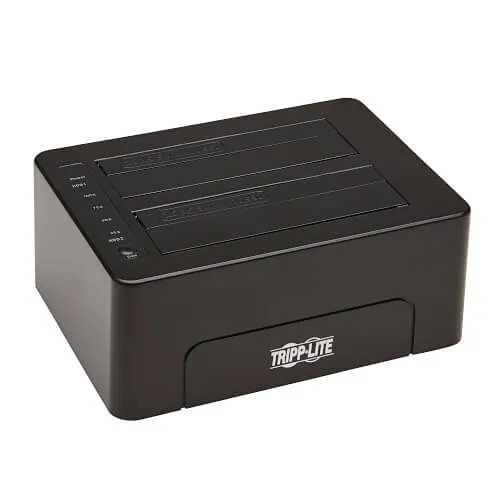 Eaton Tripp Lite U339-E02 2-Bay USB 3.0 SATA Hard Drive Docking Station with Erase Function, 2.5 and 3.5" HDD and SSD