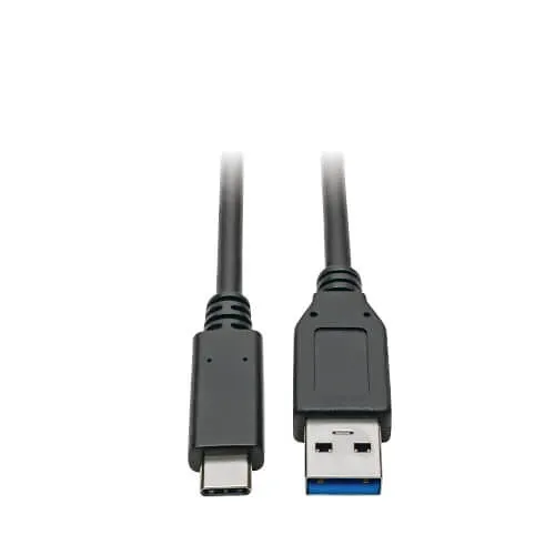 Eaton Tripp Lite U428-C03-G2 USB-C to USB-A Cable (M/M), USB 3.2 Gen 2 (10 Gbps), USB-IF Certified, Thunderbolt 3 Compatible, 3' (0.91m)