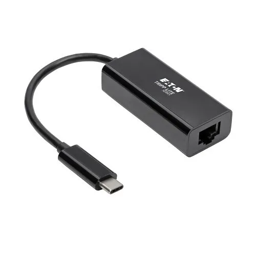 Eaton Tripp Lite U436-06N-GB USB-C to Gigabit Ethernet Adapter, 10/100/1000 Mbps, Plug-and-Play, Black