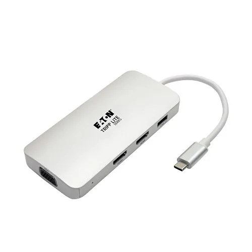 Eaton Tripp Lite U442-DOCK12-S USB-C Dock, Triple Display, HDMI, VGA, USB 3.2 Gen 1, USB-A Hub, 100W PD Charging
