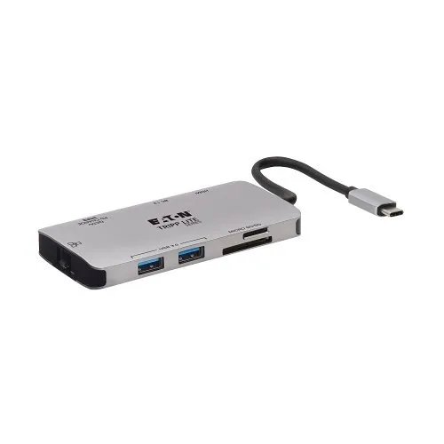 Eaton Tripp Lite U442-DOCK5-GY USB-C 4K HDMI Hub with 3USB-A Ports and Gigabit Ethernet
