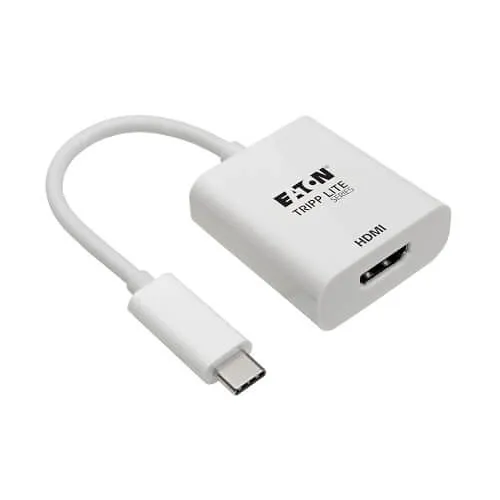 Eaton Tripp Lite U444-06N-HD4K6W USB-C to HDMI Adapter (M/F), 4K 60 Hz, HDCP 2.2, White
