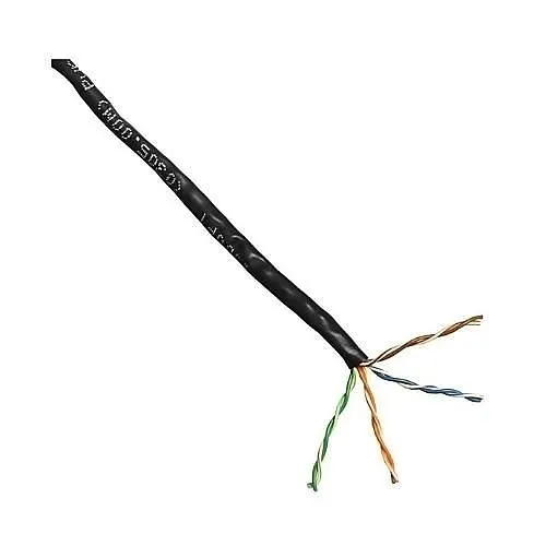 PureNet U5350-004-PBK2 CAT5e 35 MHz UTP Cable, 4-Pair, Plenum, Black