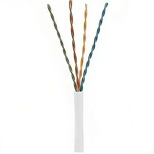 PureNet U5350-004-RWH2 CAT5e 24/4 Pair Unshielded Solid UTP Cable, Riser CMP, White