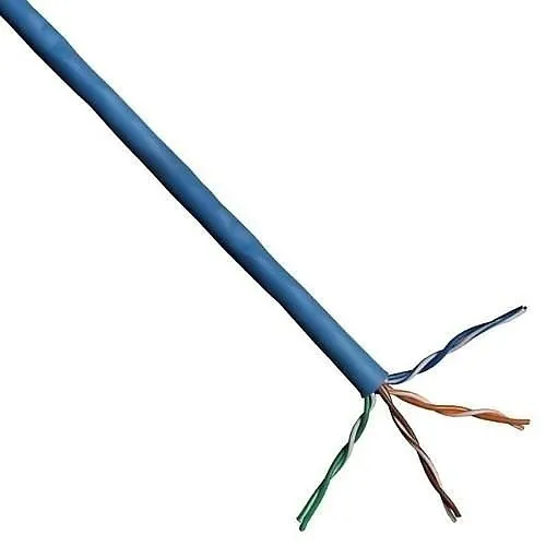 PureNet U6500-004-PBL2 CAT6 Plenum Cable, 23/4 Solid Annealed Copper, Unshielded, UTP, CMP, 1000' (304.8m) Reel Box, Blue