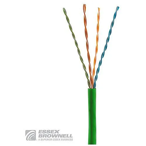 PureNet U6500-004-PGN2 CAT6 Network Cable, CAT6 CMP UTP Cable, 500 MHz, Box, Green