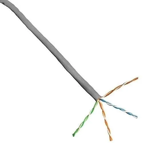 PureNet U6500-004-PGY2 CAT6 500 MHz UTP Cable, Non X-filler 4-Pair, Plenum, Gray