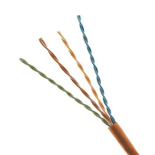 PureNet U6500-004-PRD2 CAT6 Plenum Cable, 23/4 Solid Copper, Unshielded, CMP, UL 444, NFPA 262, Non X-filler, 1000' (304.8m), Box, Red