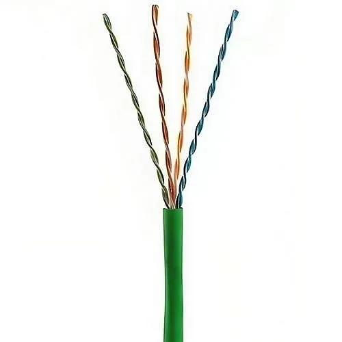 PureNet U6500-004-RGN2 CAT6 23/4 Pair Unshielded Solid BC UTP Cable, Riser, 100' (304.8m), Green