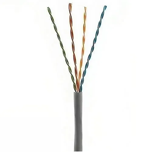 PureNet U6500-004-RGY2 CAT6 23/4 Solid Copper Riser Patch Cable, Unshielded, CMR, UTP, UL 444, UL 1666, Non X-filler, 1000' (304.8m) Box, Gray