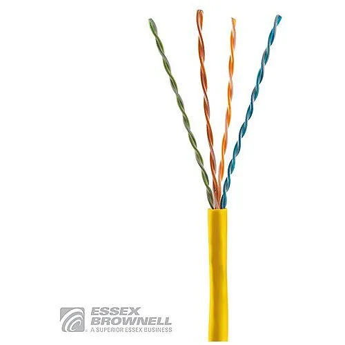 PureNet U6500-004-RYL2 CAT6 Network Cable, CAT6 CMR UTP Cable, 500 MHz, Box, Yellow