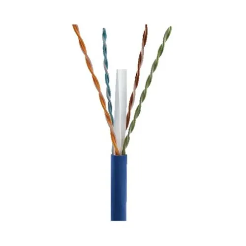 PureNet U6550-004-PBL3 CAT6 Plenum Cable, 23/4 Solid Copper, Unshielded, CMP, SDN, ADSL, 550MHZ, 1000' (304.8m), Reel in Box, Blue