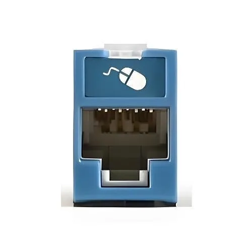 Siemon U6A-K06NS CAT6A RJ45 Keystone Jack, Punch-Down, T568A, Blue