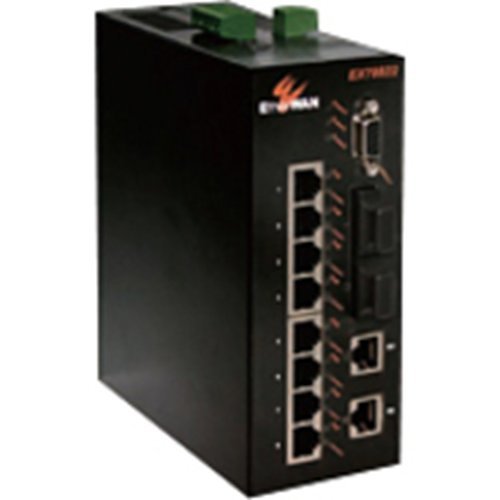 EtherWAN EX78802-03BT 8-Port 10/100base-Tx PoE 2-Port Gigabit Hardened Managed Ethernet Switch