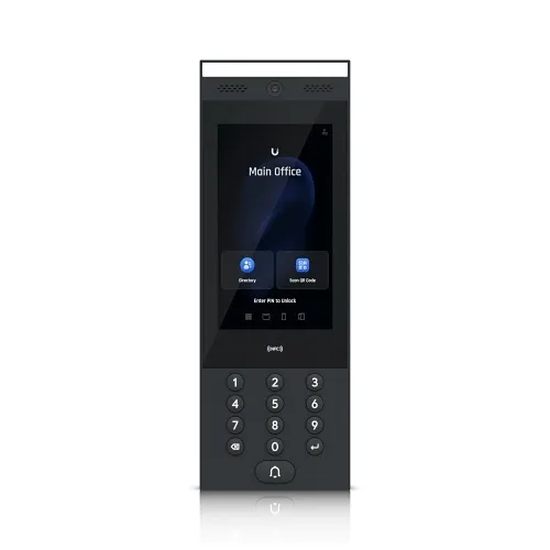 Ubiquiti UA-INTERCOM Smart IP Video Intercom with 7" Touchscreen, Integrated Camera, NFC, and Two-Way Audio for Secure Access Control