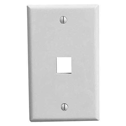 Primex 125-0957-WT Single Gang Wall Plate, Port, White