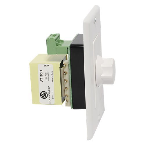 AtlasIED AT100D Deluxe Decora Plate Mounted 100W Attenuator, 3dB Steps
