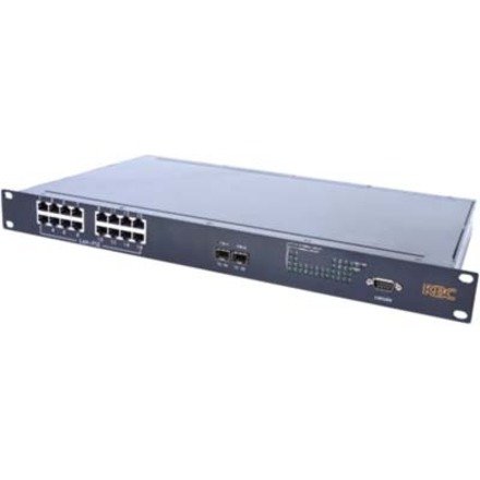 KBC Networks ESMGS16-P2-RA 16 Gigabit PoE 2 Gigabit SFP Ports 480W Total Budget Industrial Managed PoE Switch