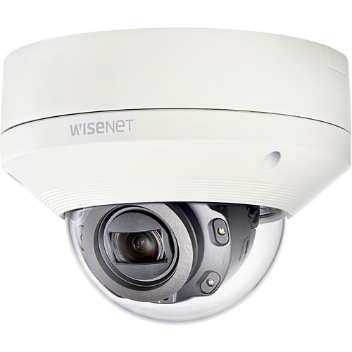 Hanwha XNV-6080R X-Series 2MP Outdoor IR Vandal Dome Camera, 2.8-12mm Varifocal Lens, Ivory