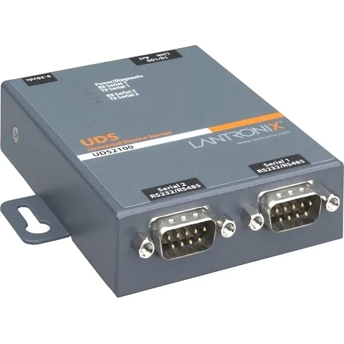 Lantronix UD2100002-01 UDS2100 2-Port Device Server, International PSU