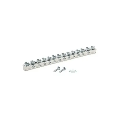 Panduit UGB2/0-414-12 StructuredGround Universal Ground Bar, Tin-Plated, Silver