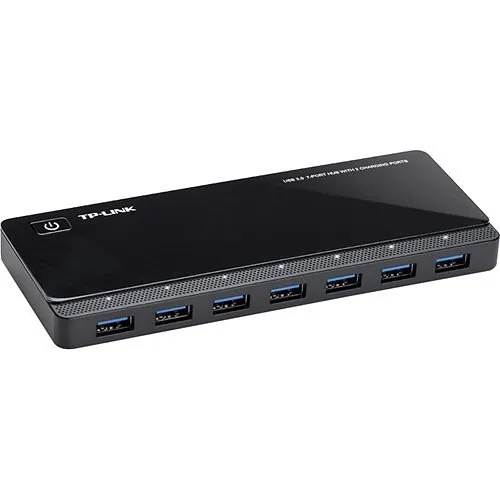 TP-Link UH720 USB 3.0 7-Port USB Hub with 2-port Power Charge Ports, Black
