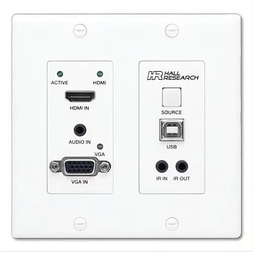 Hall UHB-SW2-WP Auto-Switching HDMI, VGA and USB Extension System