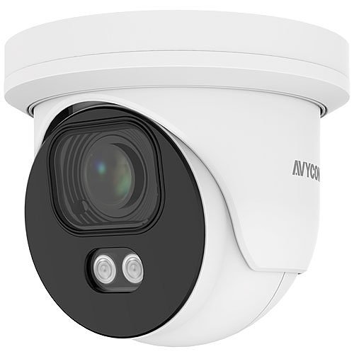 AVYCON AVC-NCE51M Diversity Series InfiniteColor 5MP H.265 IR Turret IP Camera, 2.8-12mm Motorized Lens, NDAA Compliant, White