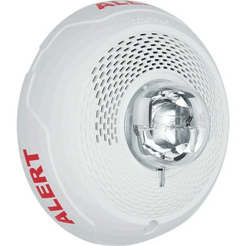 System Sensor SPSCWL-CLR-ALERT L-Series Indoor Speaker Strobes, Clear Lens, "ALERT" Marking, White