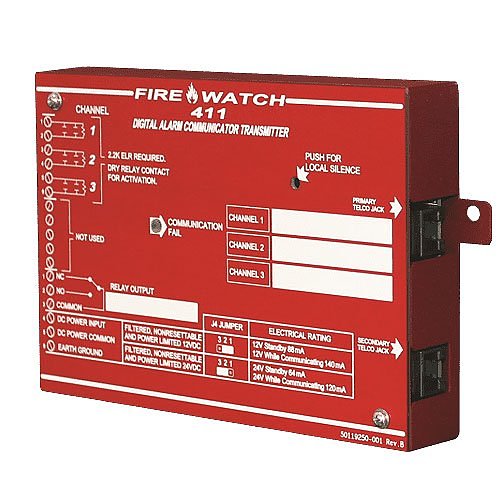 Fire-Lite 411 Fire-Watch Slave Digital Alarm Communicator, Monitoring Channels