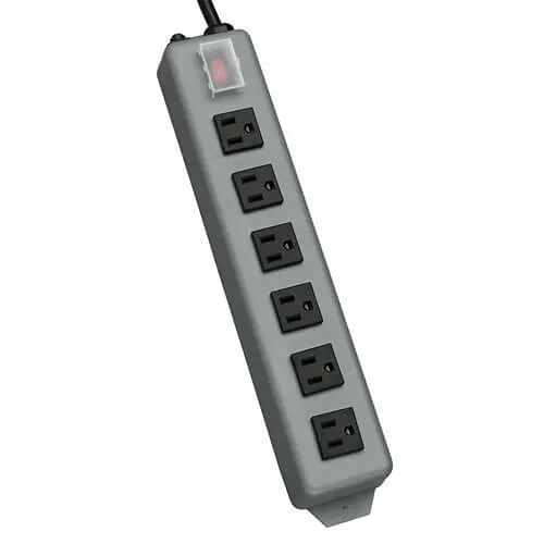 Eaton Tripp Lite UL24RA-15 Waber Industrial Power Strip, Right-Angle Outlets, 15' (4.57 m) Cord, Mounting Tabs