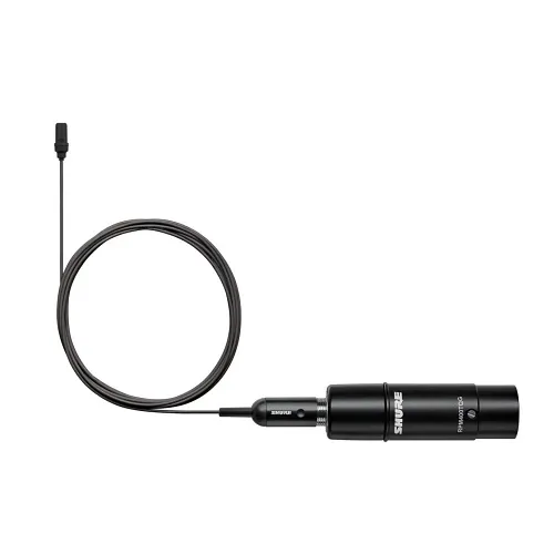 Shure UL4B/C-XLR-A Directional Subminiature Lavalier Microphone, Black