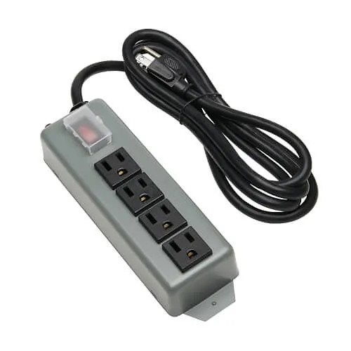 Eaton Tripp Lite UL603CB-6 Waber Industrial Power Bar, Outlets, 6' Cord, Locking Switch Cover