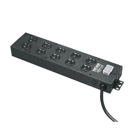 Eaton Tripp Lite UL800CB-15 Waber Industrial Power Strip, 10 Outlets, 15' Cord Wide Pin Gap