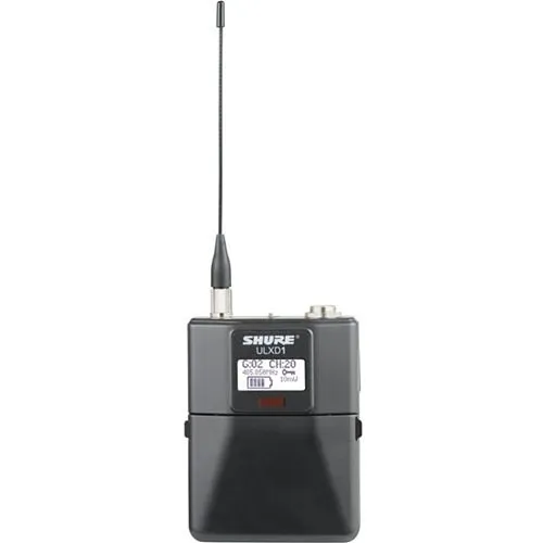 Shure ULXD1=-V50 Digital Wireless Bodypack Transmitter with Miniature Connector, Black