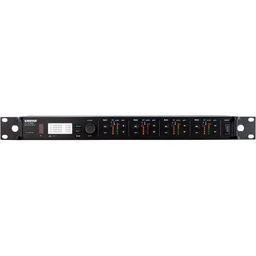 Shure ULXD4Q=-V50 Quad-Channel Digital Wireless Receiver with Internal Power Supply, Black