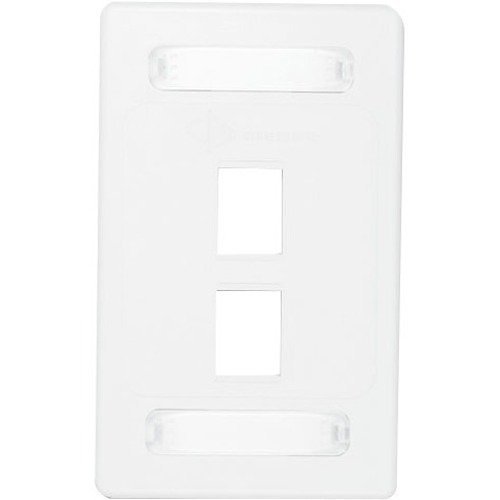 Siemon 10GMX-FP 2-Port Single Gang 10g Faceplate for Max Modules or Tera Outlets