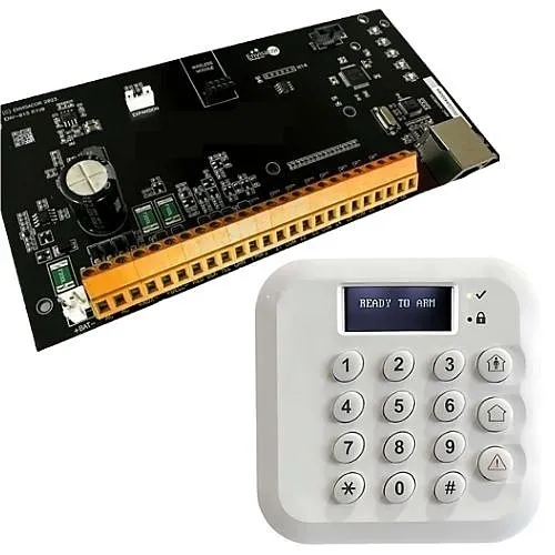 Connect2Go UNO & UNO550RF-WHT KIT Intrusion Bundle, Includes UNO IP Alarm Panel and UNO5500RF Keypad, White