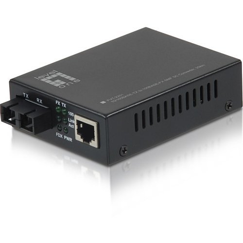Levelone Fvt-2201 10/100base-Tx To 100base-Fx SMF SC Mini Media Converter, 20km