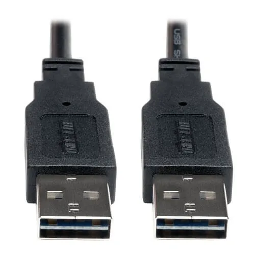 Eaton Tripp Lite UR020-006 6' USB 2.0 High Speed Universal Reversible Connector Cable M/M, Black