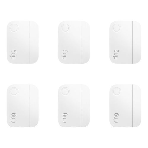 Ring Alarm Contact Window and Door Sensors, 2nd Generation, Indoor, Wireless, CR2032 Coin Cell Battery Powered, Z-Wave, 6-Pack, White (B07ZPLN8R3)