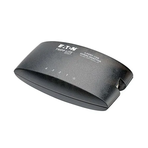 Eaton Tripp Lite USA-49WG 4-Port USB to Serial Adapter Hub, DB9 (M/M), High-Speed, TAA Compliant, Black