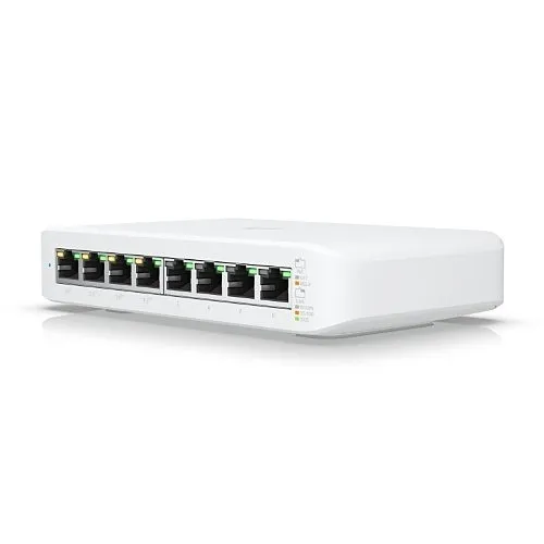 Ubiquiti USW-LITE-8-POE 8-Port Lite 8 PoE Layer 2 Switch, White