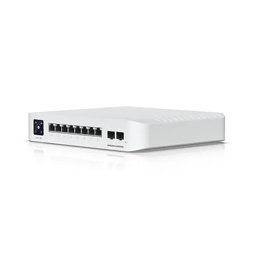 Ubiquiti USW-PRO-8-POE 8-Port Pro 8 PoE Layer 3 Switch with PoE+ and PoE++ Output, White